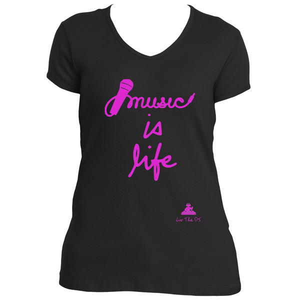 Breast Cancer Awareness "Music Is Life" Tee