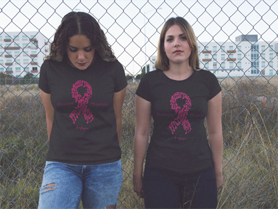 Women's Breast Cancer Awareness "Music Note" Tee