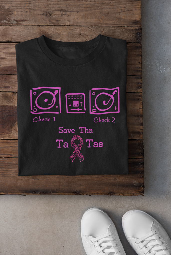 Breast Cancer Funny Save The Ta Tas Gift Graphic T Shirts for Women T-Shirts