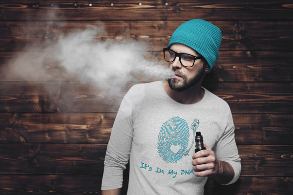 Long Sleeve "DNA" Tee (Blue Lettering)