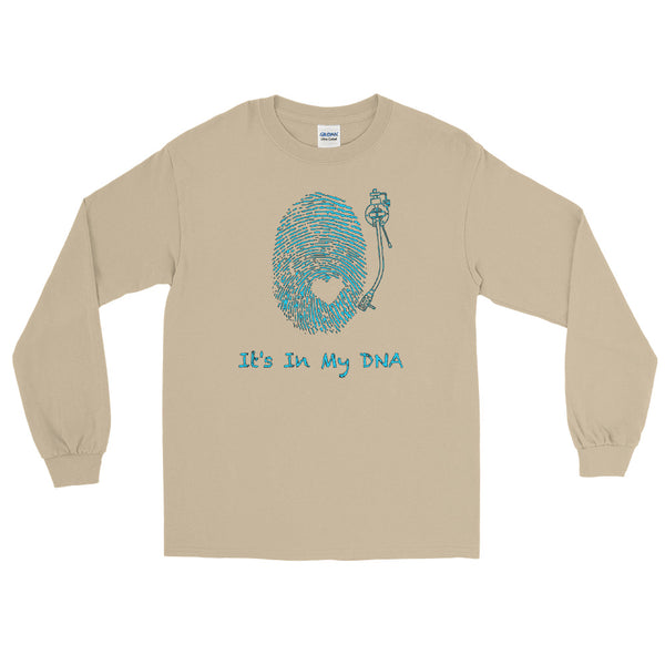Long Sleeve "DNA" Tee (Blue Lettering)