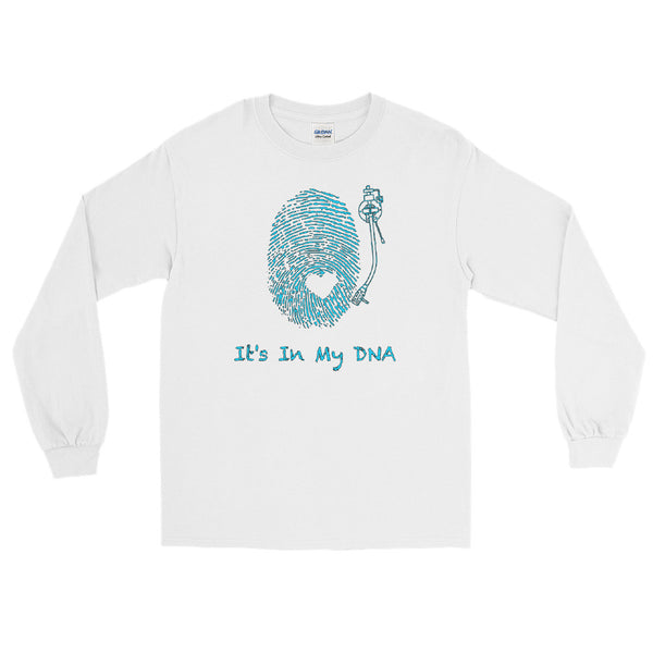 Long Sleeve "DNA" Tee (Blue Lettering)