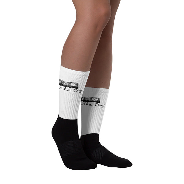"Luv Tha DJ" Black foot socks
