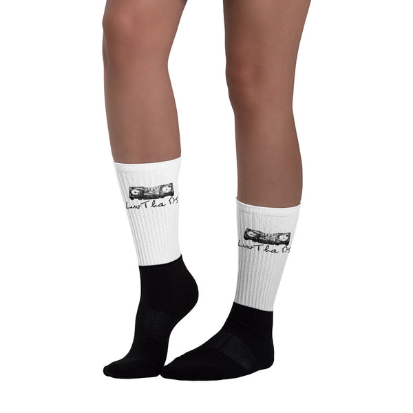 "Luv Tha DJ" Black foot socks